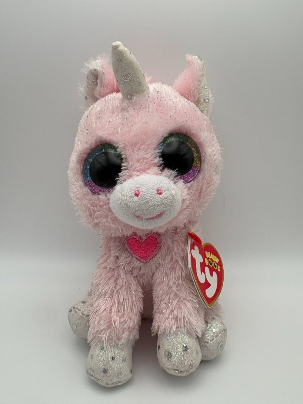 Snookie TY Beanie Boos Pink Valentine Unicorn 2021 Plush Stuffie (SKU: 793TO)